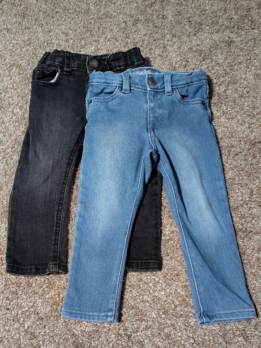 Cat & Jack Blue and Black Kids Denim Jeans - 2-Pack